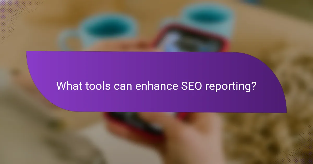 What tools can enhance SEO reporting?